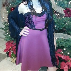 Strapless cocktail dress with laced